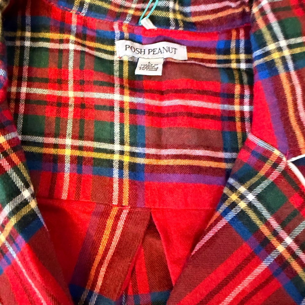 Posh Peanut Red Plaid Nightgown - Picture 3 of 6